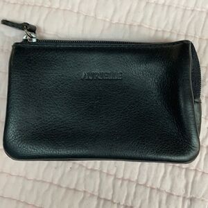 Aurielle Small Wristlet Clutch Black Leather